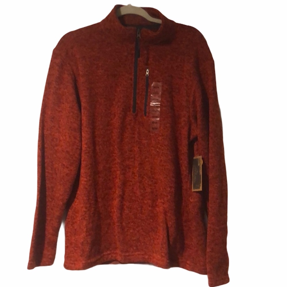 NWT orange heather quarter zip fleece